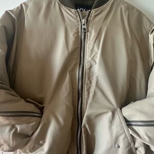 Zara Men's Tan Bomber Jacket